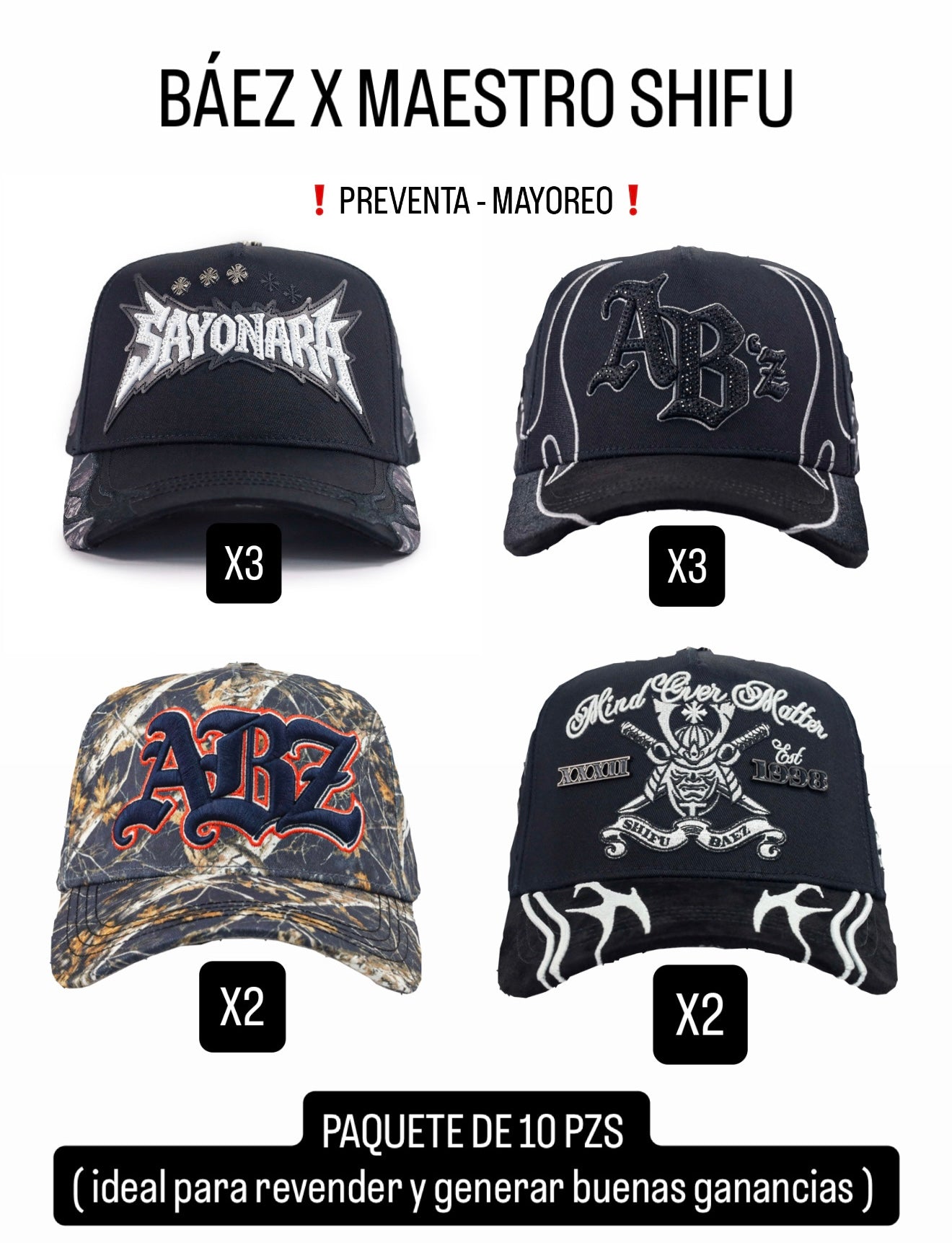 PAQUETE DE MAYOREO “BÁEZ X MAESTRO SHIFU” V2