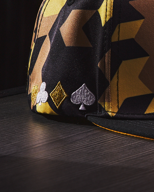 JC Hats Poker Camo Yellow