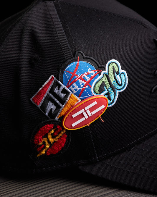 JC Hats - "JC logos" Full black