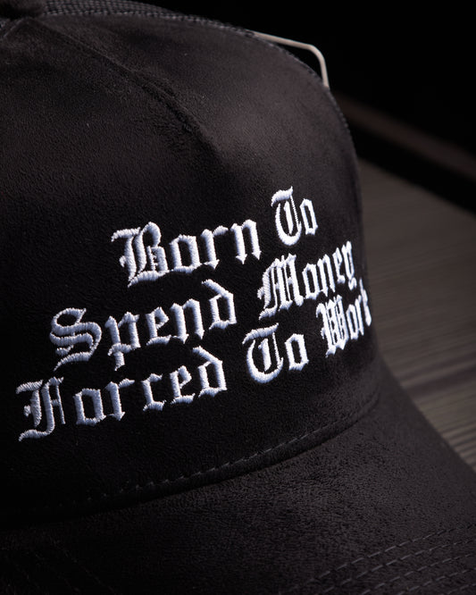 JC Hats - "Born to Spend Money" Black Mesh