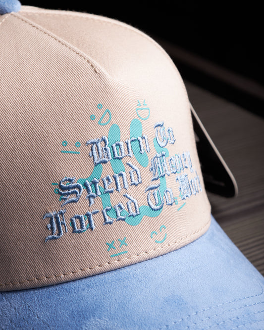 JC Hats - "Born to Spend Money" Gray/Blue