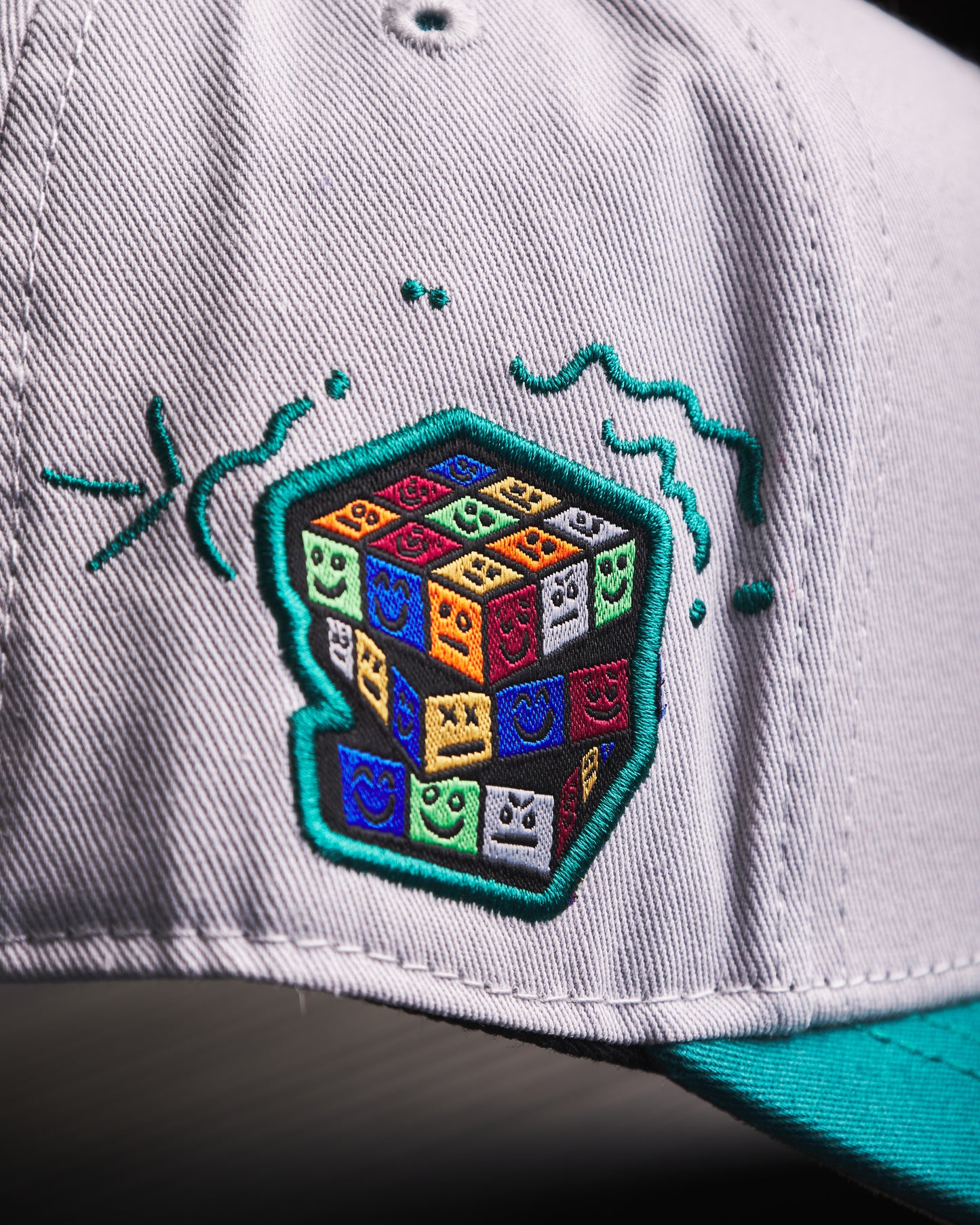 JC Hats - "Happy Face" | Blue Cyan