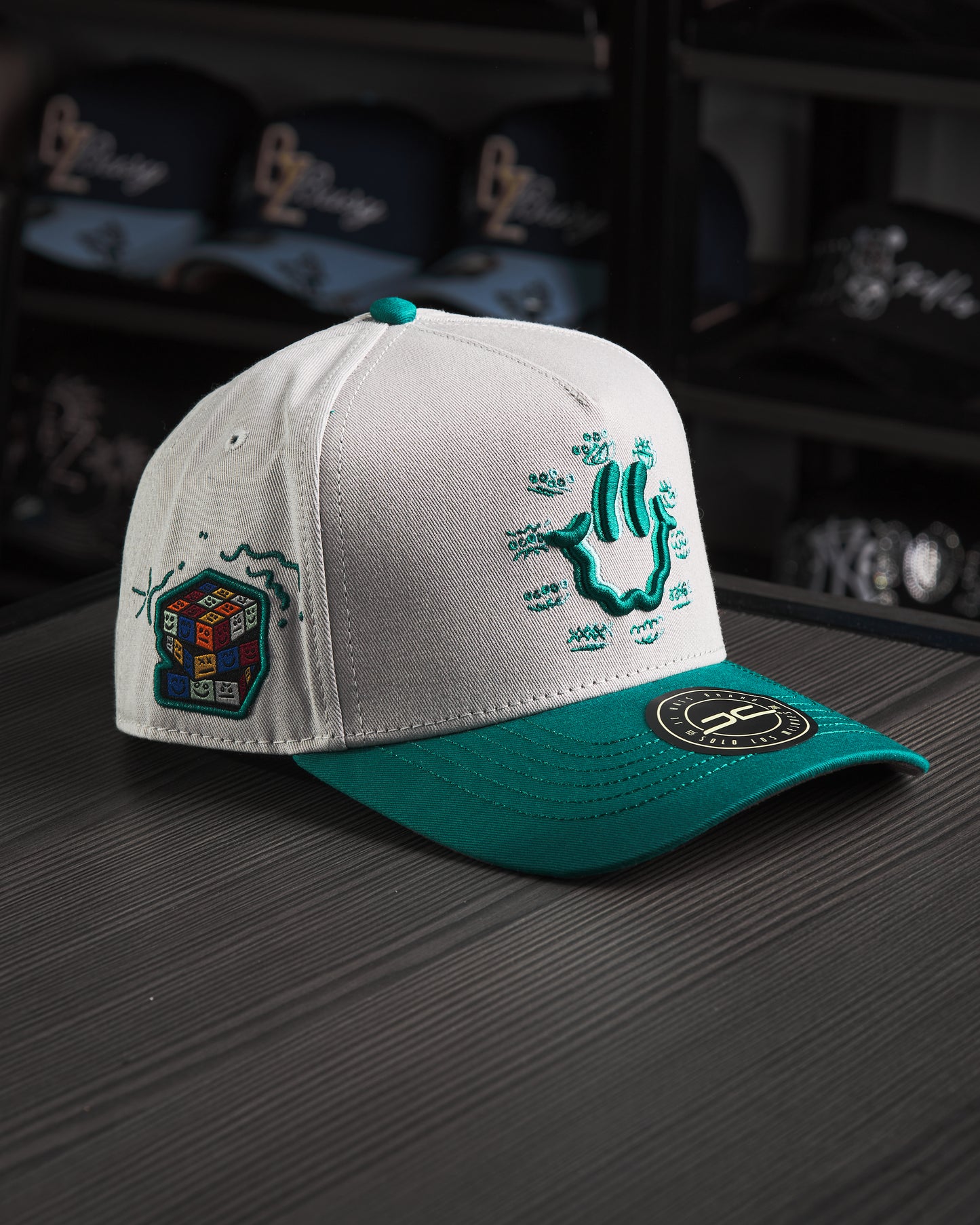 JC Hats - "Happy Face" | Blue Cyan