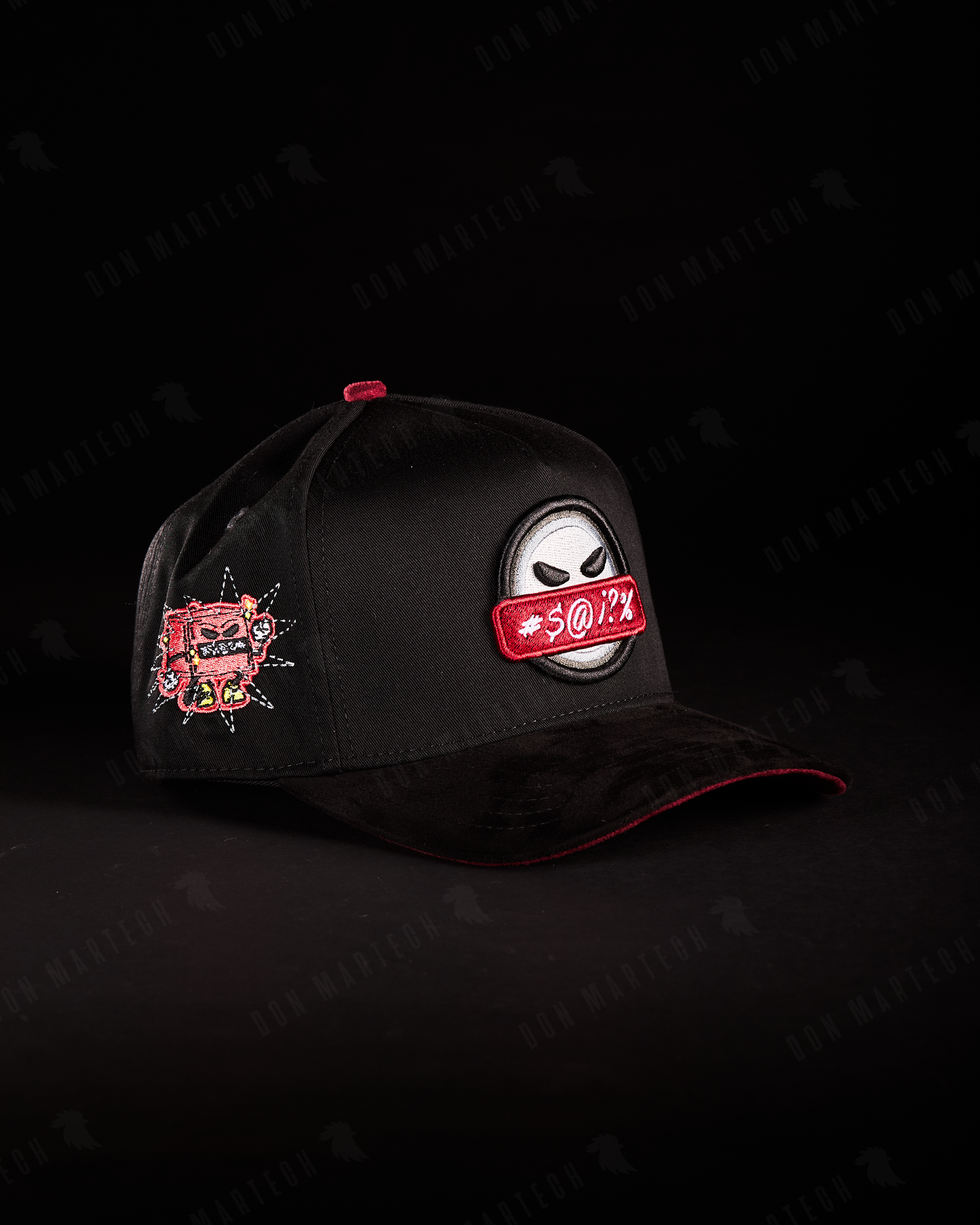 JC Hats - "BD Angry" (negro/rojo)