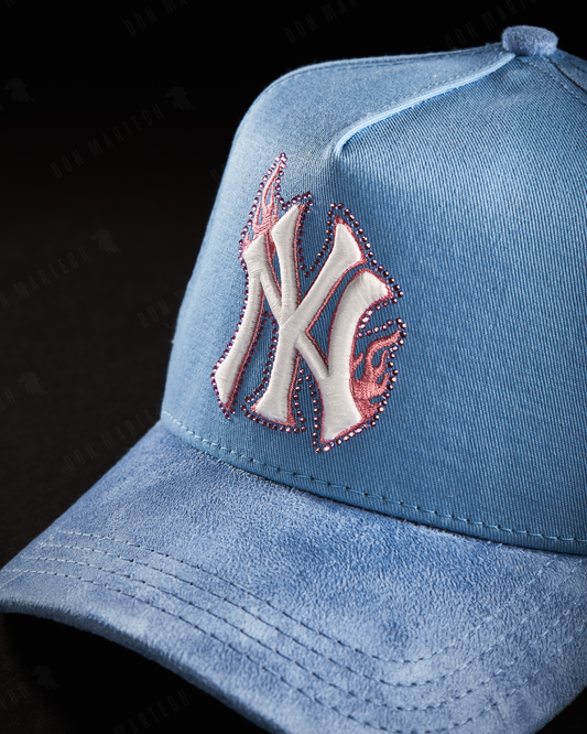 El Dreamer Hats - "NY Flames Baby Blue"