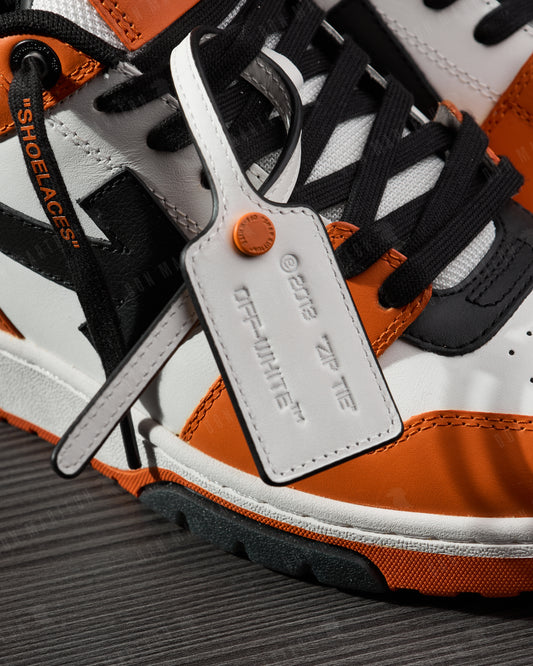 Off White - out of office calf leather Orange/black