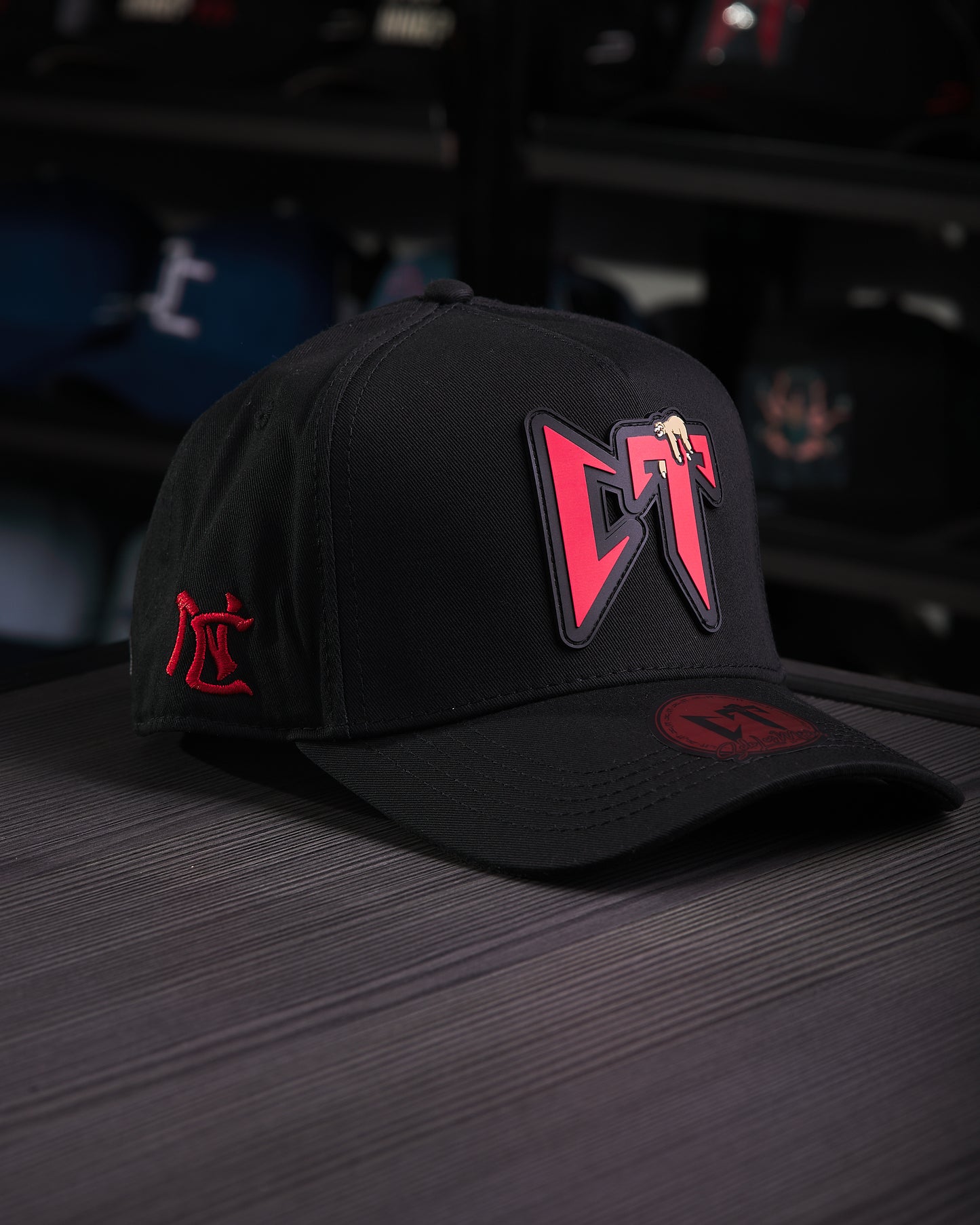 JC Hats - CT Black/Red PVC