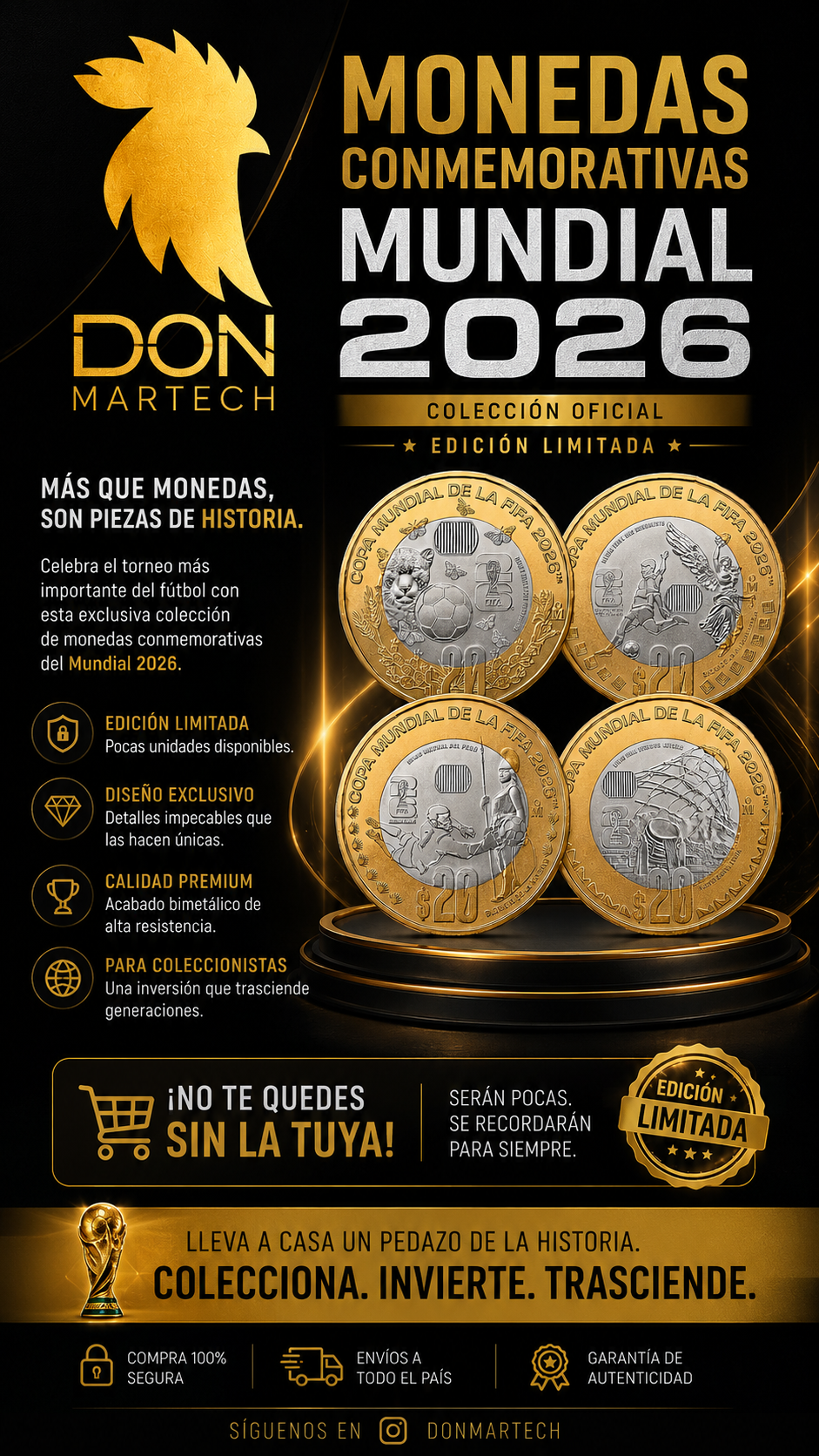 Colección Monedas Commemorativas “Mundial 2026”