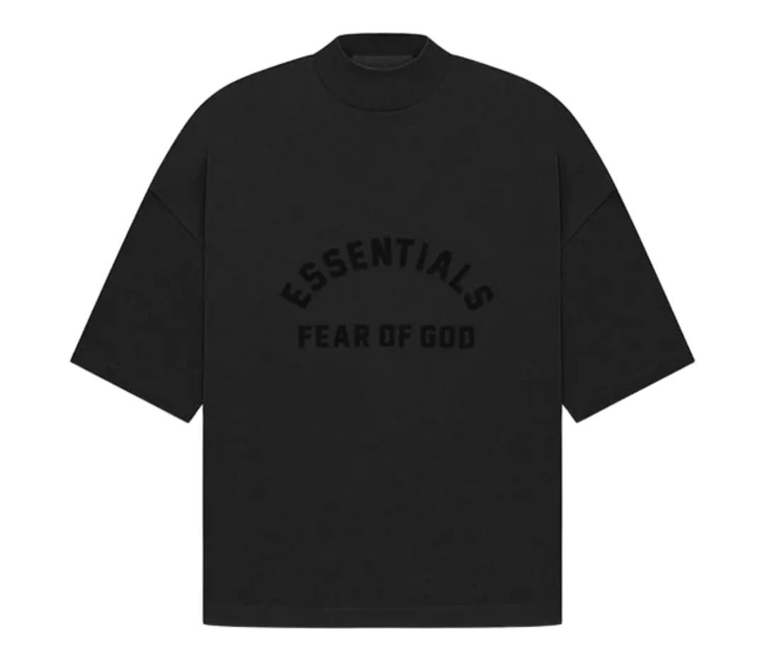 TEE ESSENTIALS BLACK JET BLACK