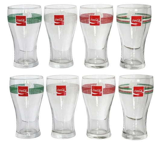 Vaso de Vidrio Coca Cola Mundial 2026 ( colección 8 pzs )