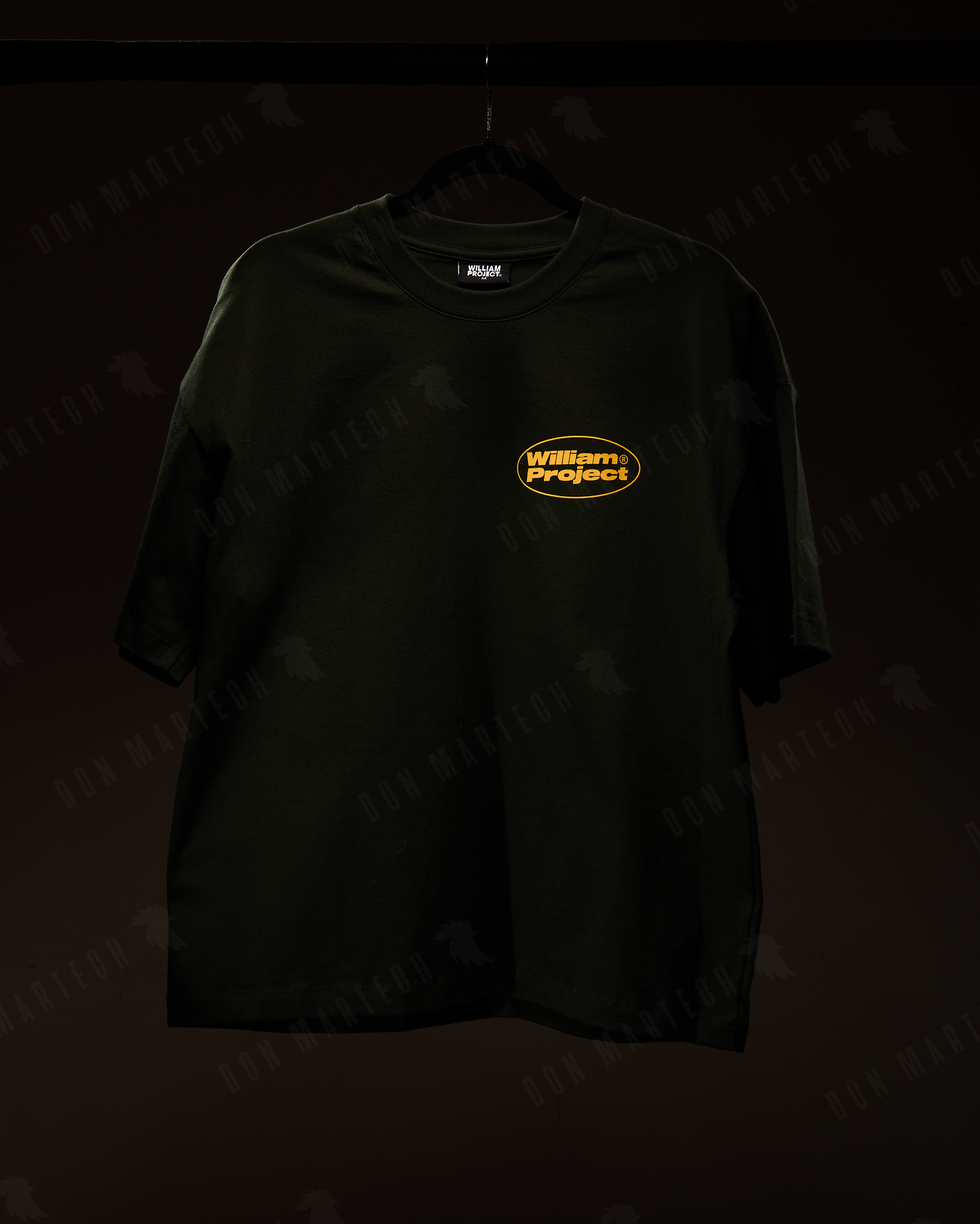 T-Shirt Oversize William Project Verde "Pearl Earrings"