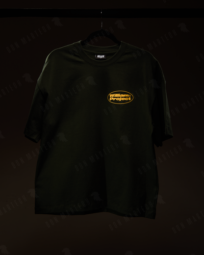 T-Shirt Oversize William Project Verde "Pearl Earrings"