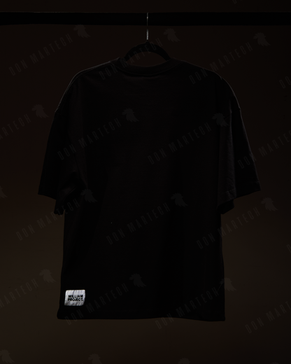 T-Shirt Oversize William Project Negra "Les Dernieres Gaufres"