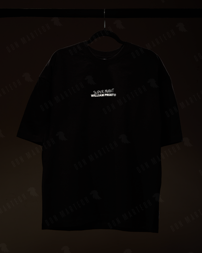 T-Shirt Oversize William Project Negra "Octopus"