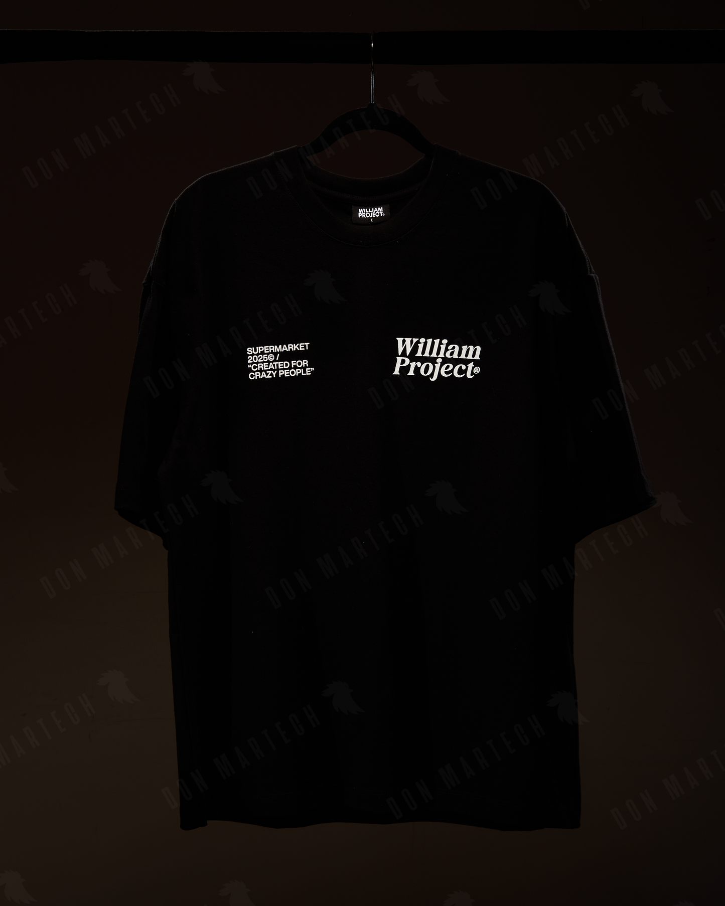 T-Shirt Oversize William Project Negra "Hot Chips"