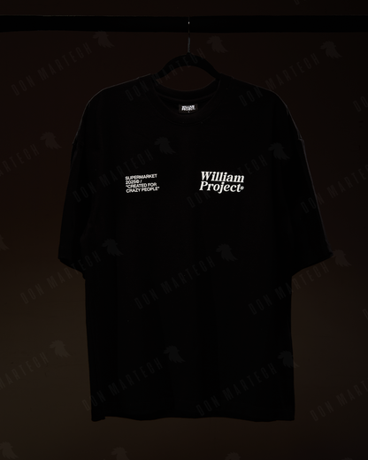 T-Shirt Oversize William Project Negra "Hot Chips"