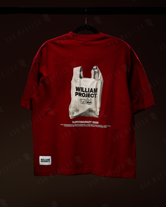 T-Shirt Oversize William Project Roja "Plastic Bag"