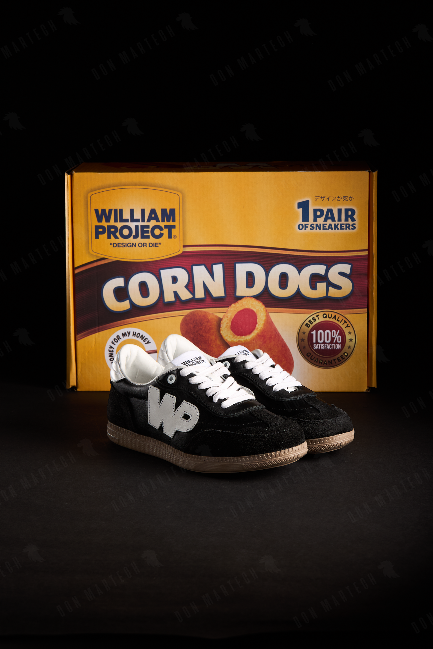 Tenis William Project Negro Piel