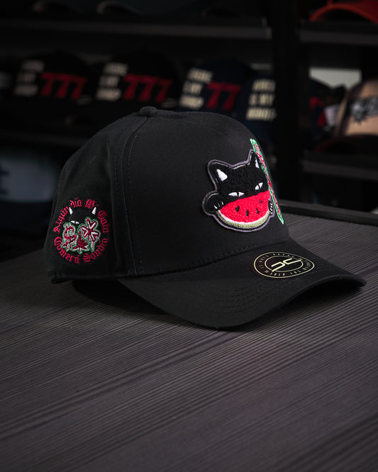 JC Hats - Watermelon Cat Black
