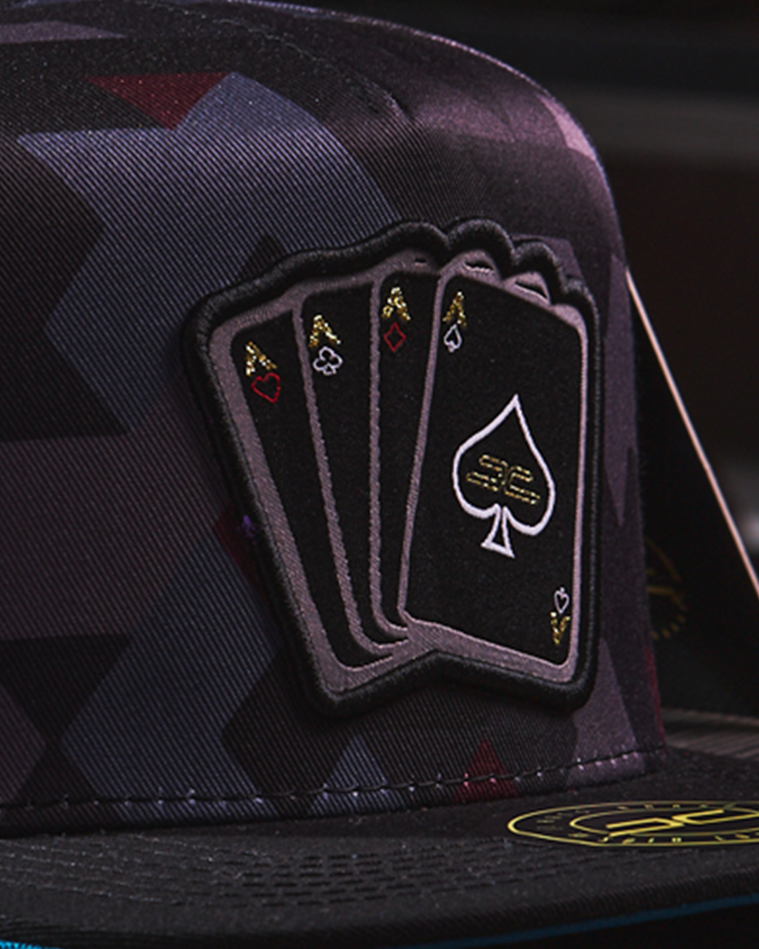 JC HATS - POKER Camo Blue