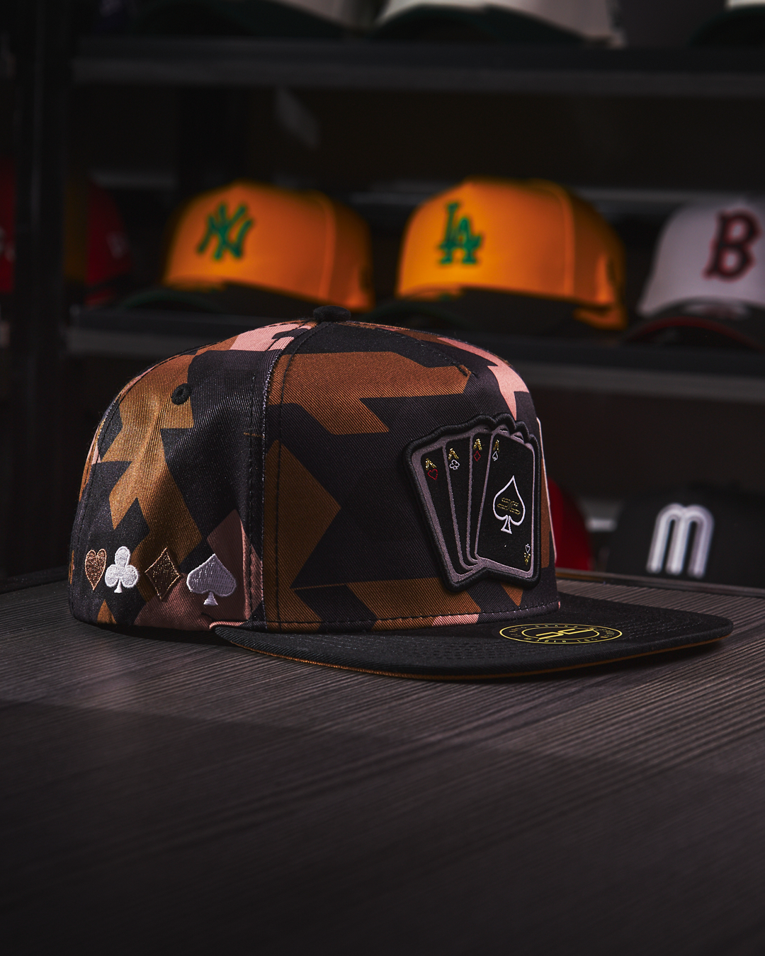 JC HATS - POKER Camo Brown