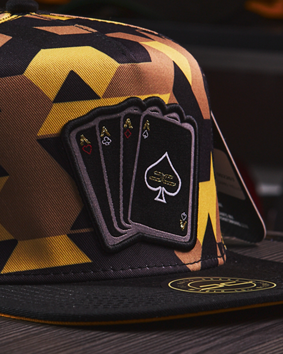 JC HATS - POKER Camo Yellow