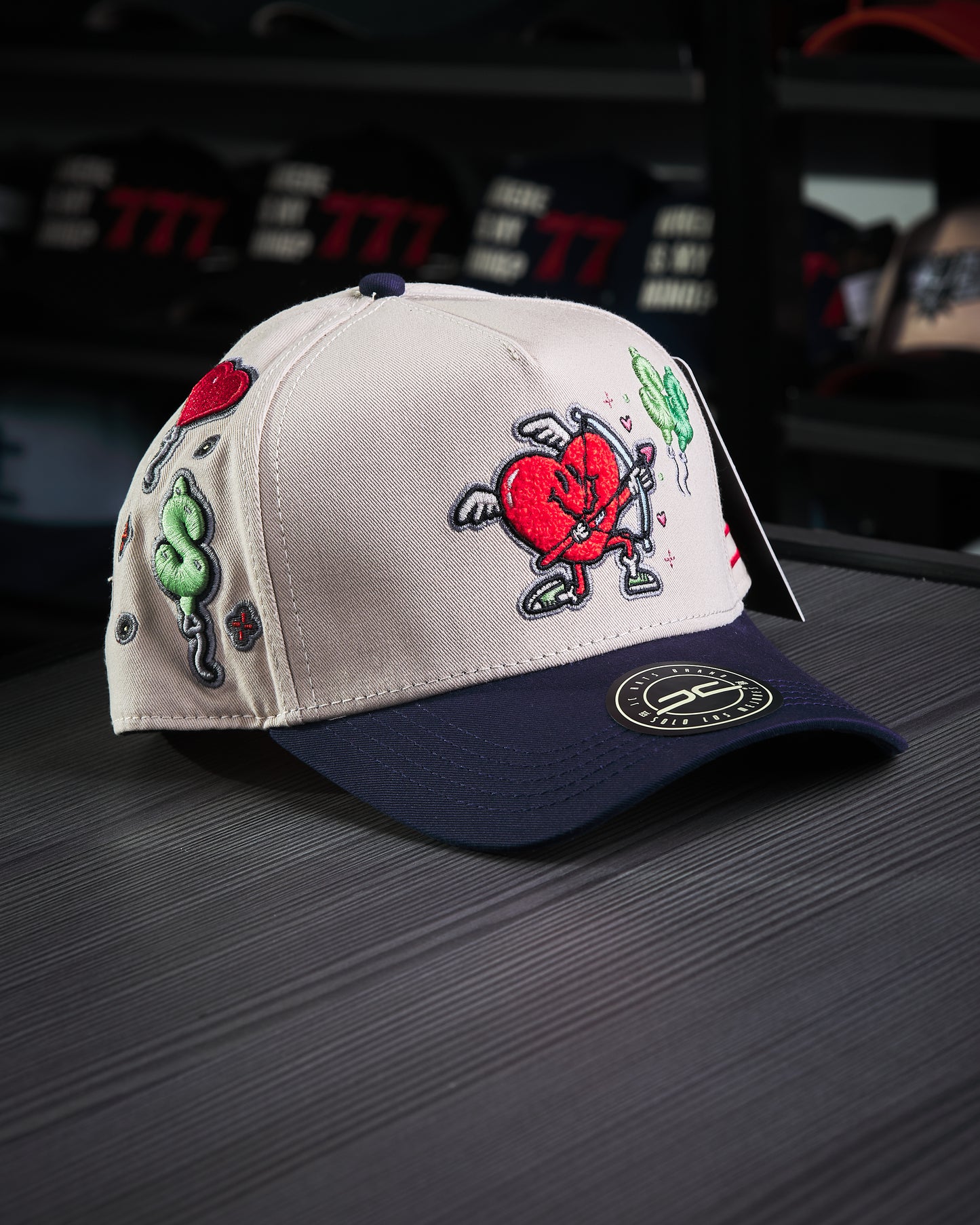 JC Hats - Love Money Beige/Azul