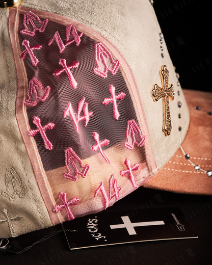 JC Caps - "14 - 14 Éxodo" (White/pink)