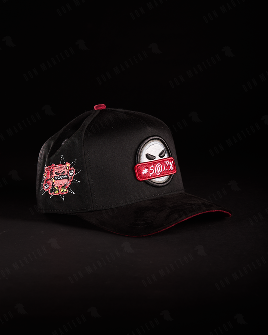 JC Hats - "BD Angry" (negro/rojo)