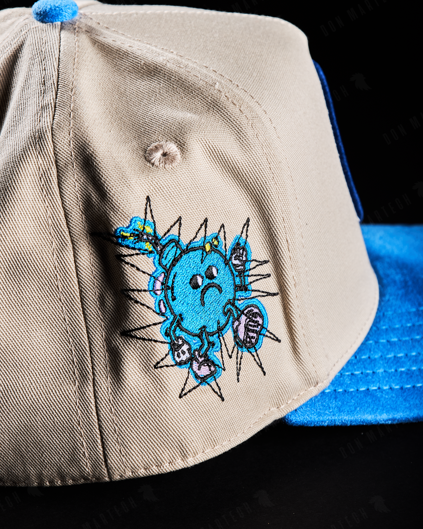 JC Hats - "BD Sad" (azul/beige)