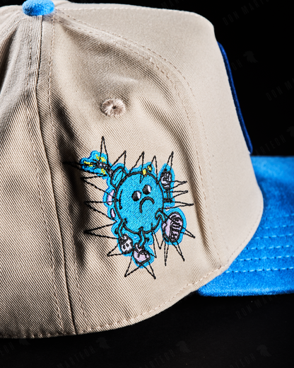 JC Hats - "BD Sad" (azul/beige)