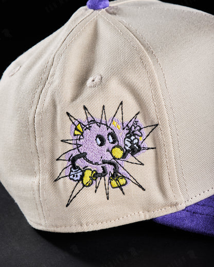JC Hats - "BD Hungry" (beige/morado)