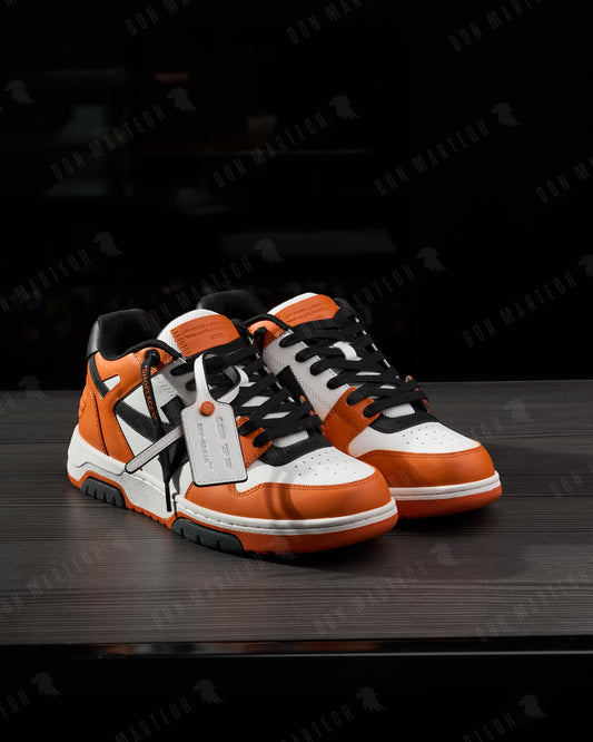 Off White - out of office calf leather Orange/black