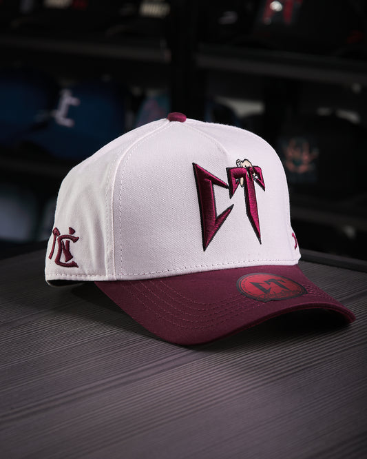 JC Hats - CT Logo Bone/Burgundy