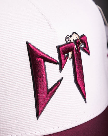 JC Hats - CT Logo Bone/Burgundy