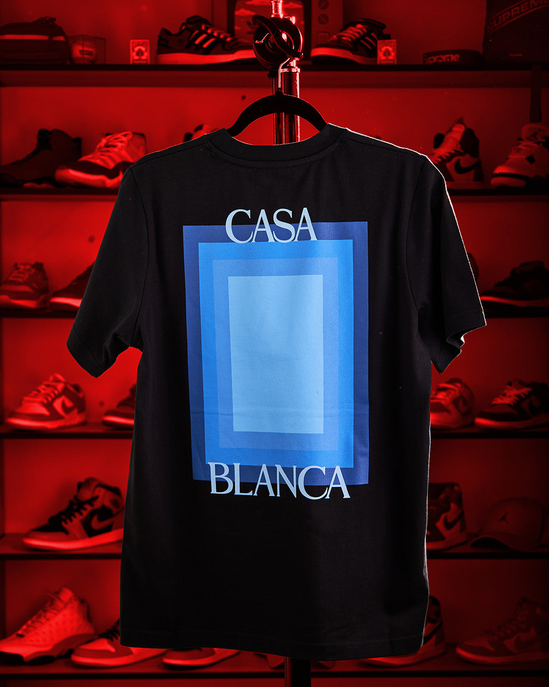 Casablanca - Logo Degrade Screen Printed Black T-shirt