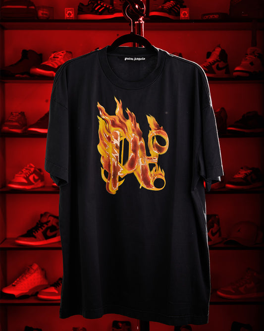 Palm Angels - Burning Monogram Negro/Dorado