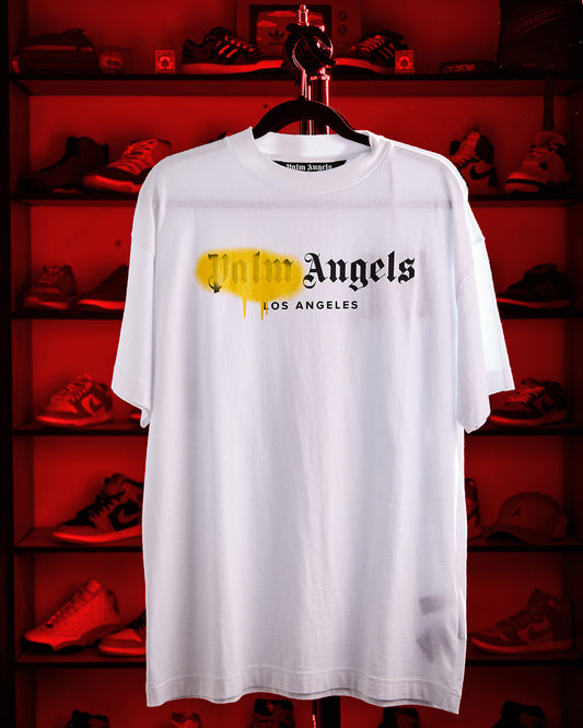 Palm Angels - LA Spray Logo Blanco