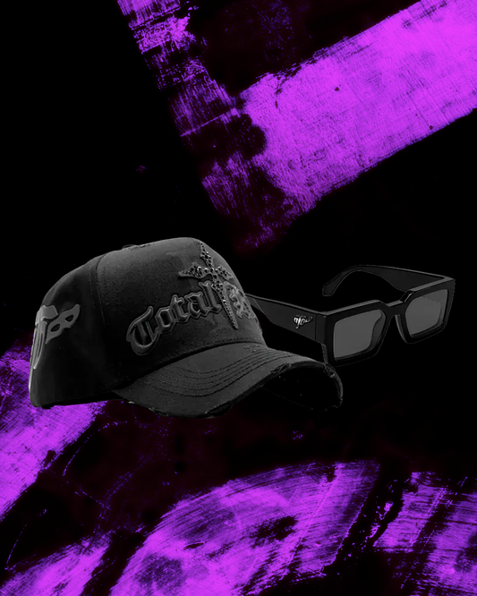 Tombochio x Rude Awakenings - Gorras Total Black + Lentes “Vice City”