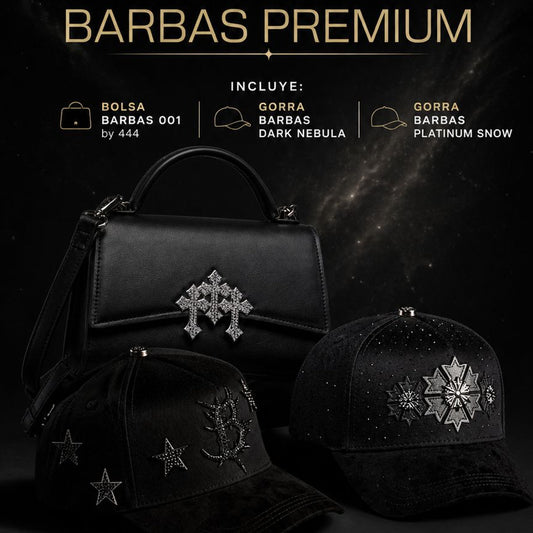El Barbas Hats - Bolsa 001 + Gorra Dark Nebula + Gorra Platinum Snow Flake