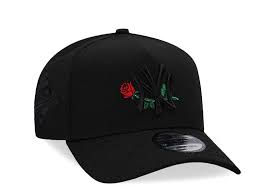 GORRA NEW ERA NEW YORK FLOWERS BLACK AND RED