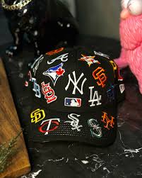 NEW ERA MLB MULTILOGO BLACK  9 FORTY